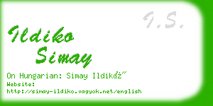 ildiko simay business card